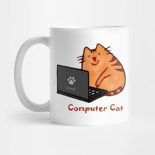 Cute Laptop Cat Computer Programmer Mug